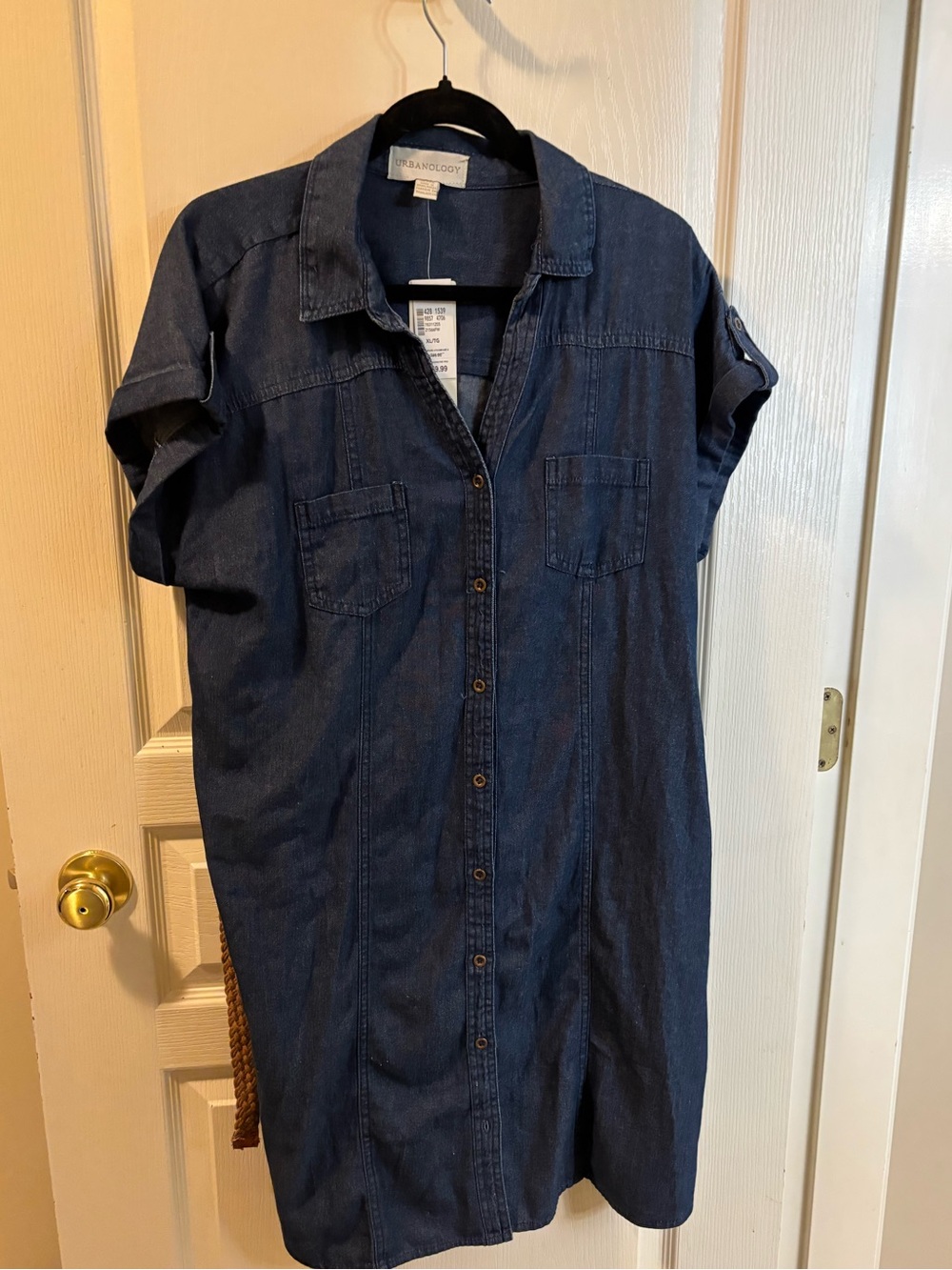 Sanctuary Dark Indigo Denim Shirt Midi Dress